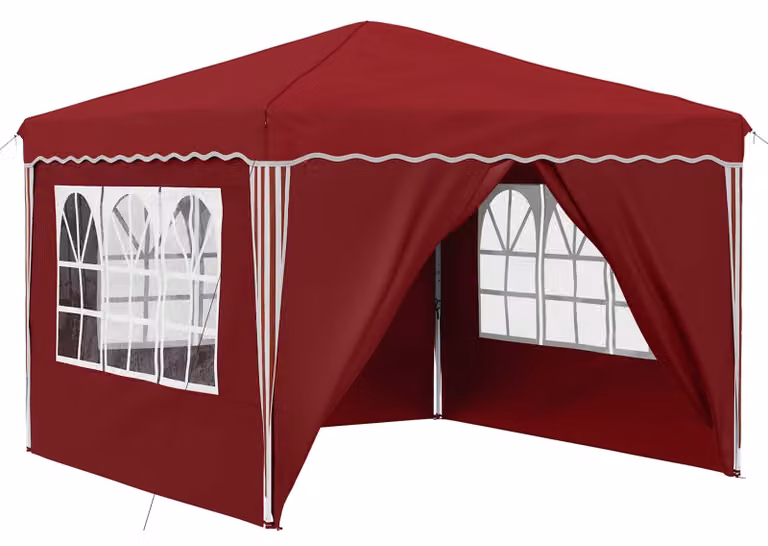 Tenda per feste a pop-up 288 x 288 x 245 cm Borgogna