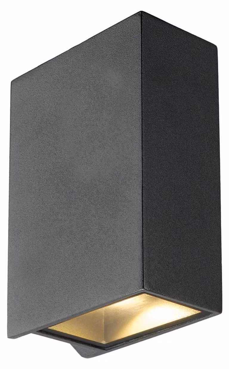 QUAD XL 2 applique, angolare, antracite, LED, 2x3,2W, 3000K, up-down