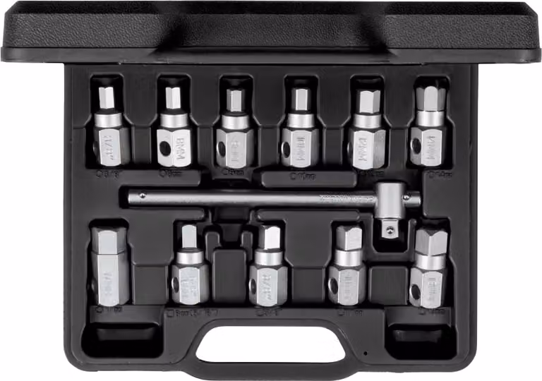 GEDORE red R15553004 Set di chiavi di servizio per olio con impugnatura a Q da 3/8" 12 pezzi, 3301544