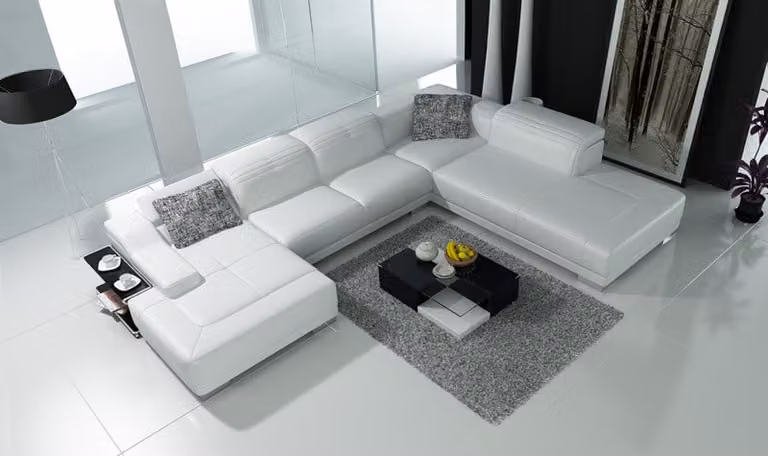 Ledersofa Sofa Couch Wohnlandschaft Ecksofa Eck Garnitur Design Modern K5002