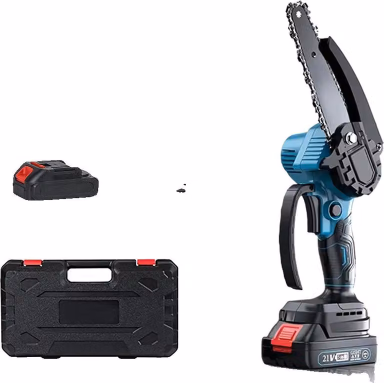 Mini motosega, 6 pollici, batteria 21V, taglio efficiente, set C 15 cm 1 batteria
