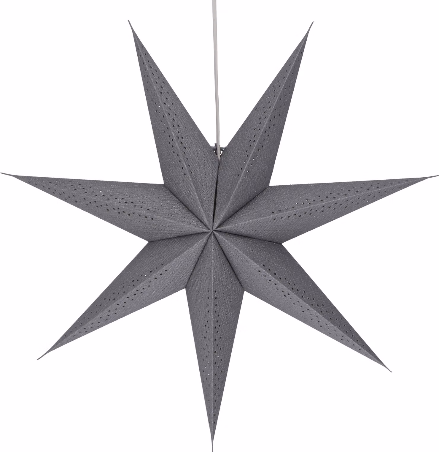 Stella pieghevole di carta illuminata dell'Avvento, stella di Natale 60 cm - Siddharta Silver, color argento, decorazione per finestre a stella