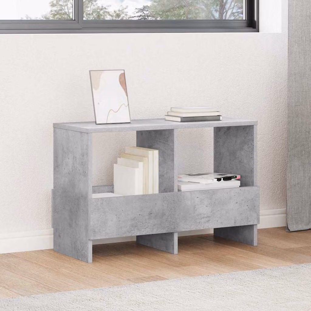 Scaffale per riviste vidaXL moderno in grigio cemento L 68,5 cm x P 30 cm x H 45 cm