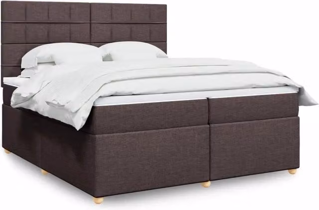 Letto Ibrido con Materasso vidaXL Marrone e Bianco L/P: 200 x 200 cm