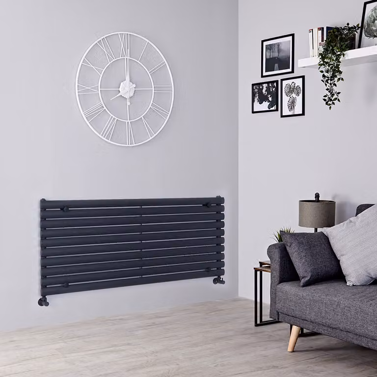 Radiatore di Design Orizzontale - Pannello Singolo - 590mm x 1400mm - Antracite - Revive