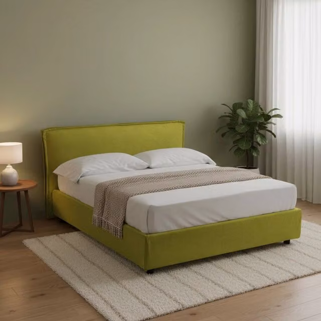 Letto Matrimoniale Brolo DMORA Verde L 180 cm x P 190 cm