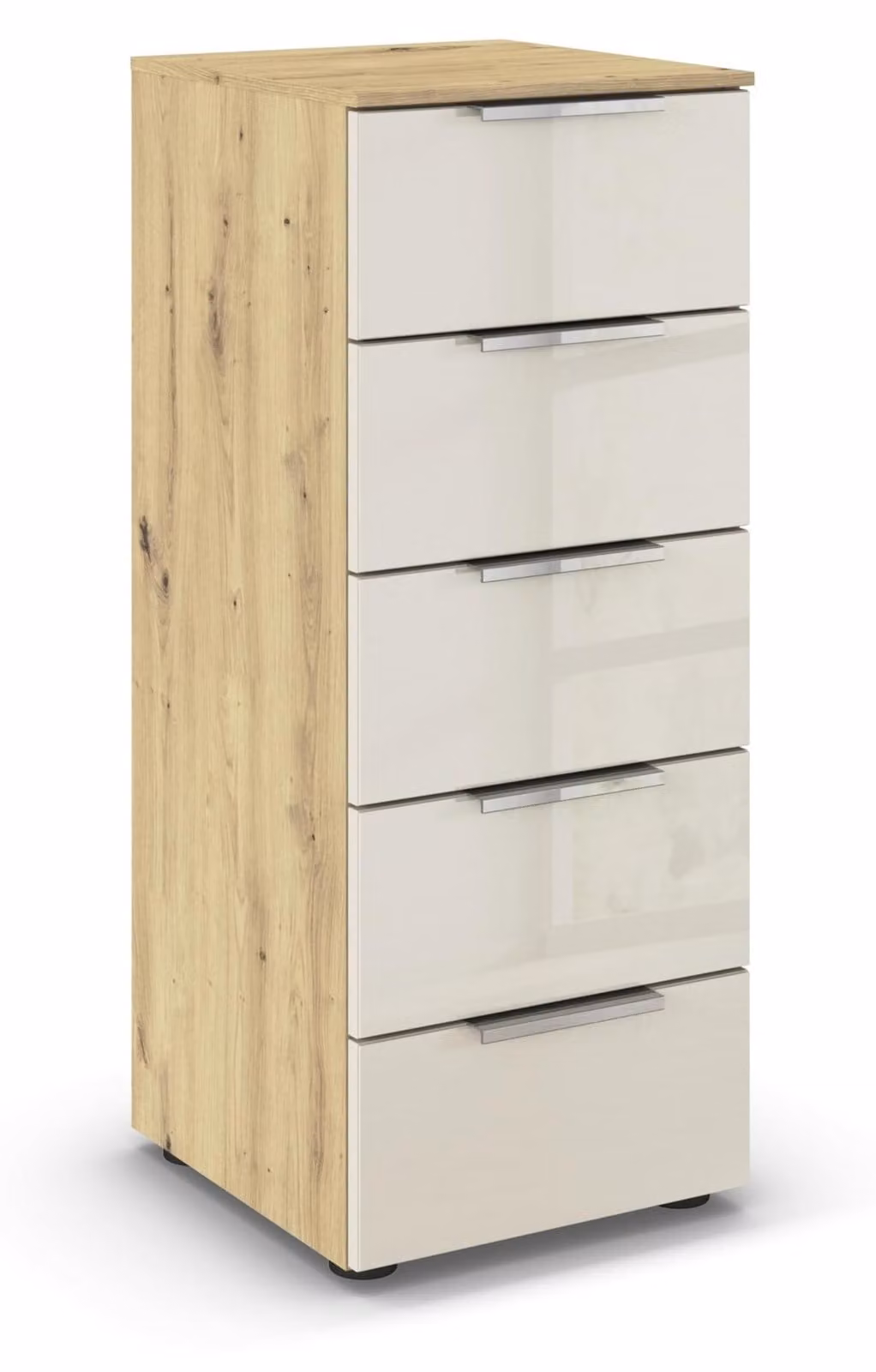 Rauch Möbel Flipp, cassettiera, colore: vetro beige/noce artigianale, larghezza 40 cm