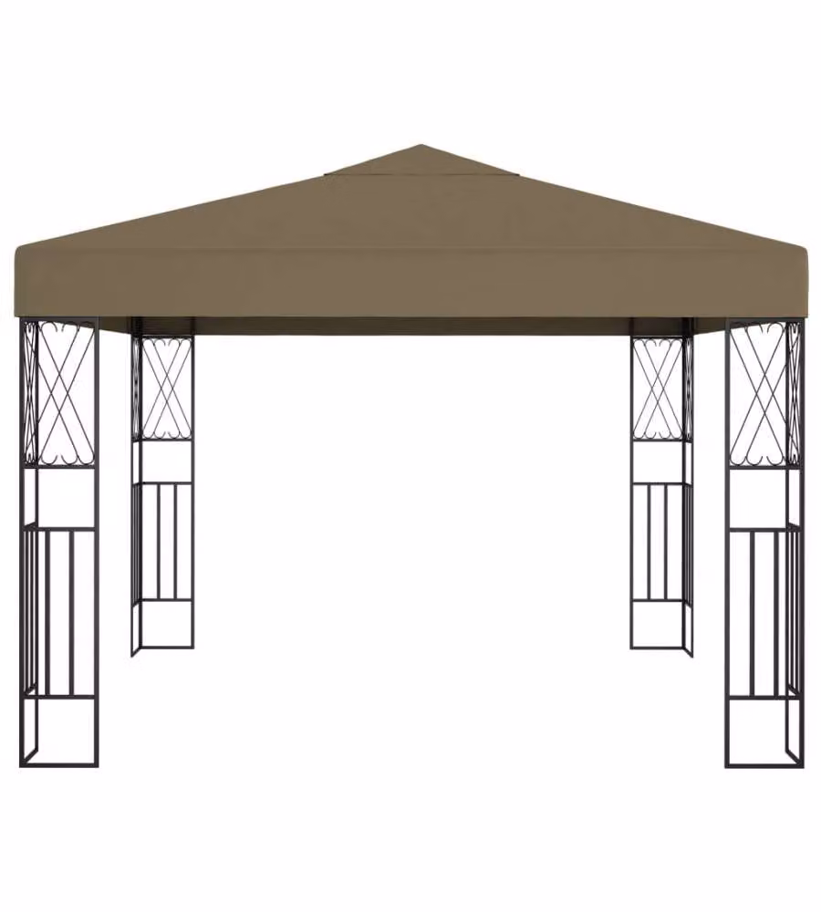 Gazebo 3x3 m Grigio Talpa in Tessuto