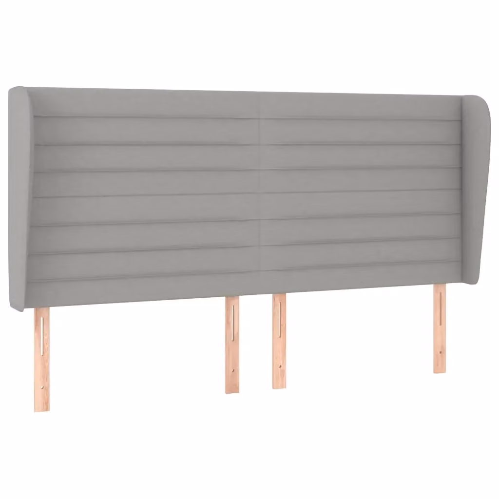 Testiera con Orecchie Design Mania in Tessuto Grigio Chiaro L: 183 cm, P: 23 cm, H: 118/128 cm – 2