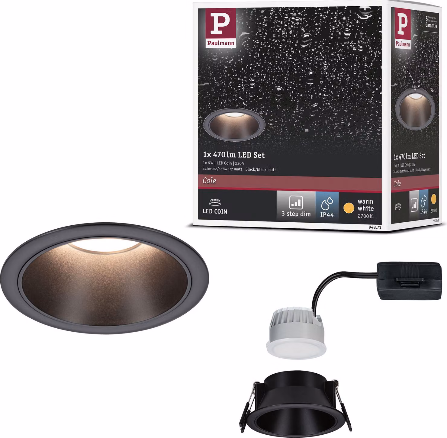 Paulmann Luce da incasso LED Cole set da 1