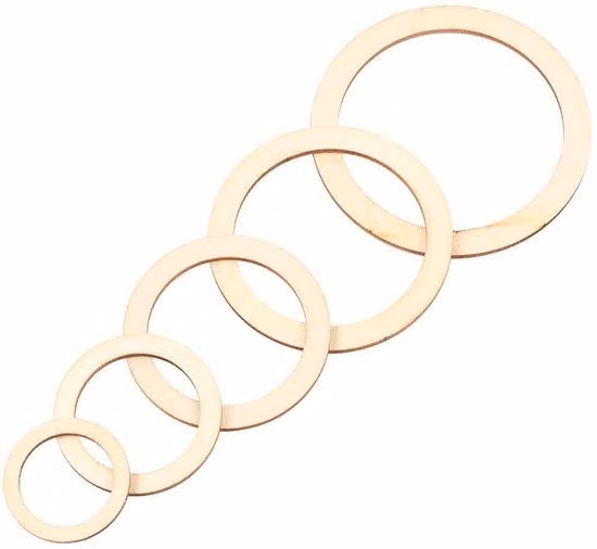 Set di accessori in legno, 205 pezzi - Set di accessori in legno per l'artigianato - Set di accessori in legno per la decorazione - Set di accessori in legno per il macramè - Colori naturali - Legno multistrato - Set di accessori per lavori manuali