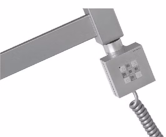 Sapho KTX - Asta di riscaldamento con termostato, 300 W, argento KTX-S-300
