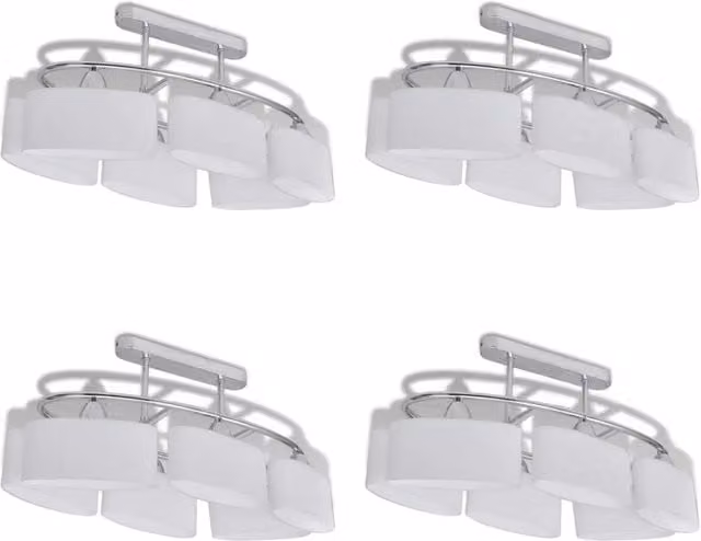Lampade da Soffitto Ellissoidali 4 pz Paralume in Vetro E14 CFW5800608