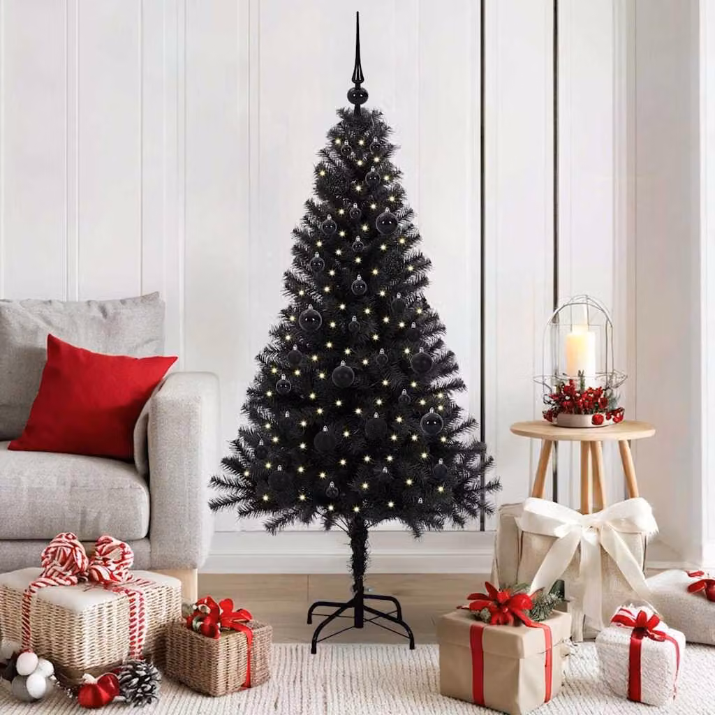 Maison Exclusive - Albero di Natale nero, 150 cm, in PVC