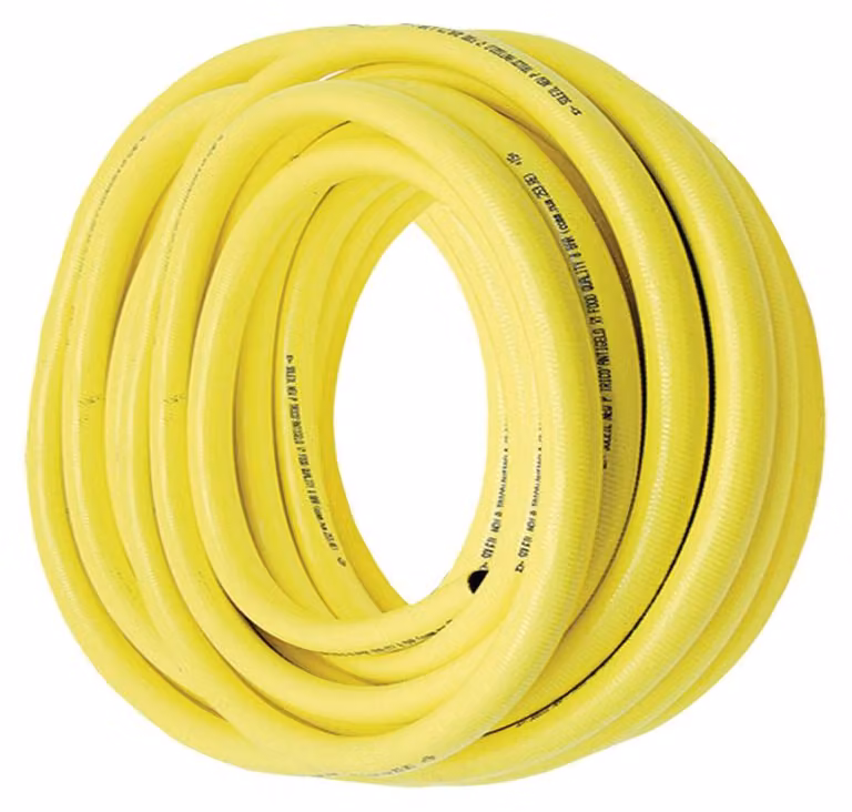 Tubo da giardino in PVC, giallo, 1 pollice (25 mm), lunghezza 100 metri