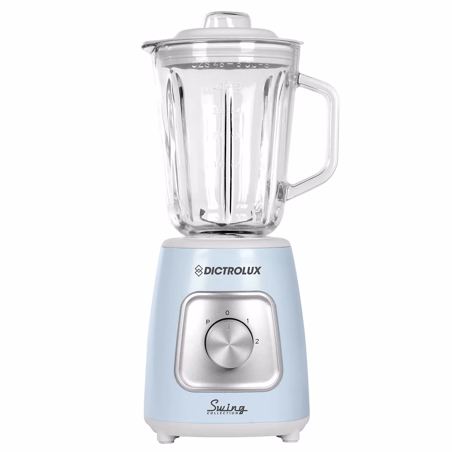 Frullatore Dictrolux DX-2103 Celeste Swing Collection con funzione pulse, 1000 Watt, contenitore in vetro e plastica