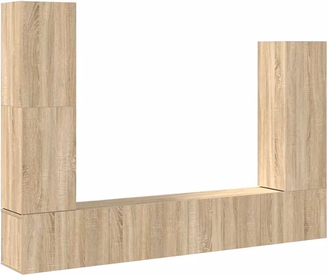 Set di Mobili Porta TV 4 pz | Armadietto TV | Mobile Porta TV Rovere Sonoma in Legno Multistrato