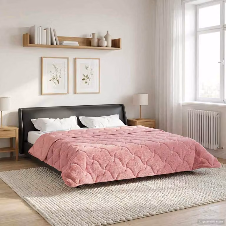 vidaXL Piumone Invernale Rosa in Microfibra Traspirabile e Reversibile L 220 x P 260 cm