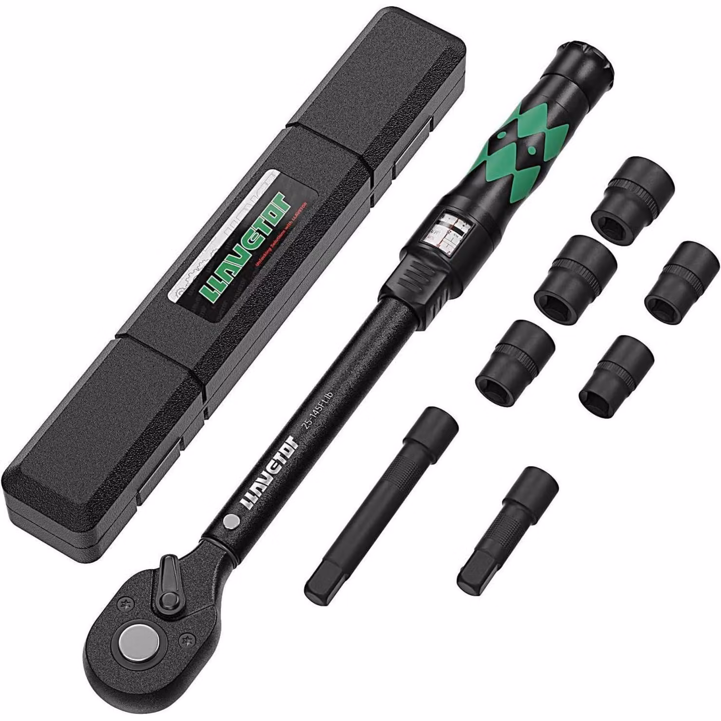 Set di chiavi dinamometriche da 1/2 pollice, 30-210 Nm, 8 pezzi, con indicatore visivo e precisione di ±3%, per auto, camion e motociclette