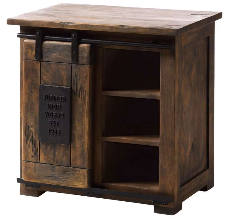 MASSIVMOEBEL24 | Kommode Mango 70x45x70 braun lackiert RAILWAY #424