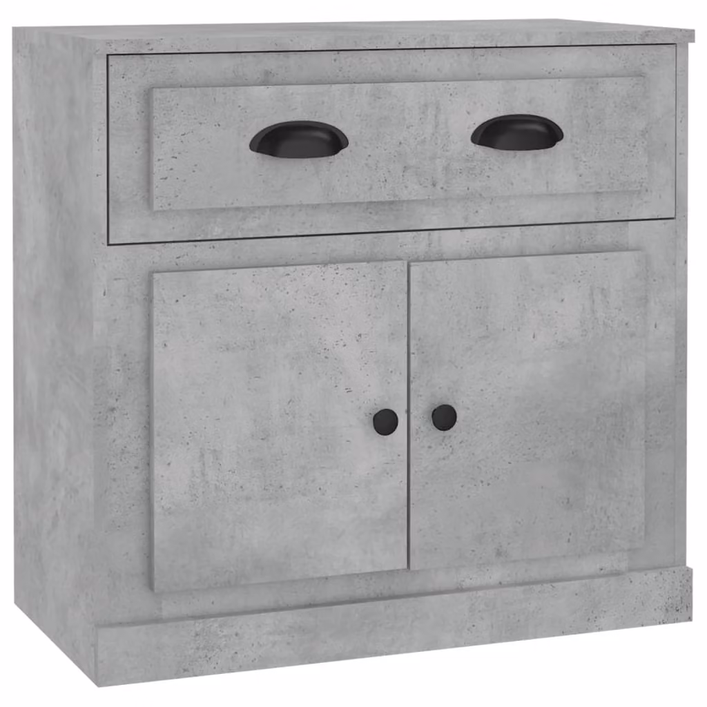 Credenza Grigio Cemento 70x35,5x67,5 cm in Legno Multistrato