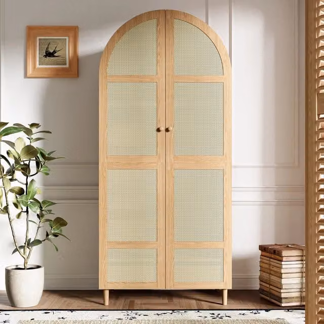 Armadio con ante e cassetti ¨C Minimal ¨C Bianco in legno per camera, con appendiabiti 90x51x190