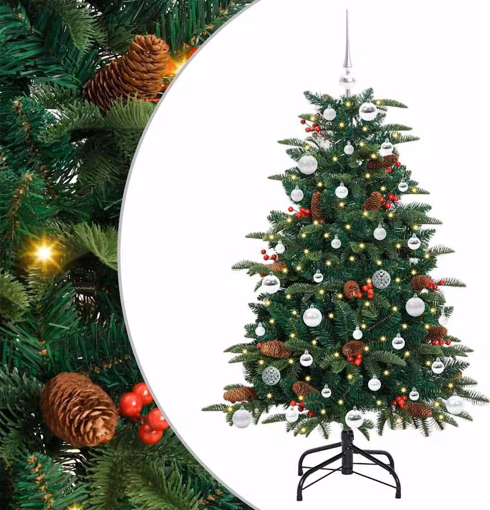 Albero di Natale artificiale con 150 LED Verde 150 cm