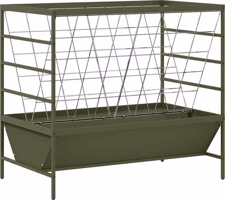 Mangiatore per Bestiame Verde oliva 100 x 60 x 90 cm