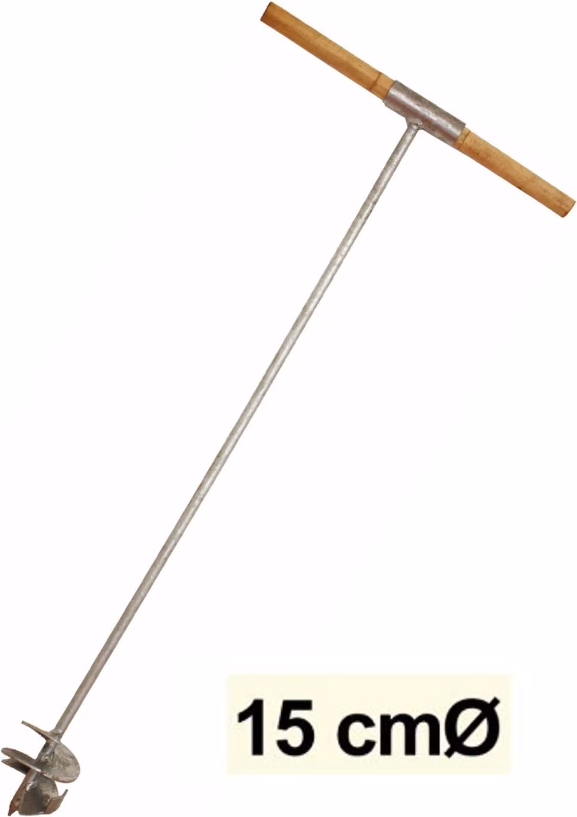Scavatore di buche zincato 150 mmØ Profondità di scavo circa 80 cm Scavatore di buche Trivella a mano Trivella per piante Trivella a mano Trivella a palizzata Trivella a mano Trivella per terra Trivella per terra Attrezzi da giardino Fai da te