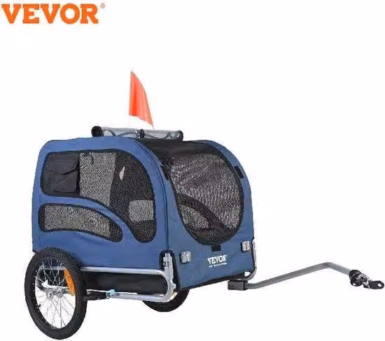 Carrello per cani, blu, pieghevole, 45 kg, 144x72x84 cm