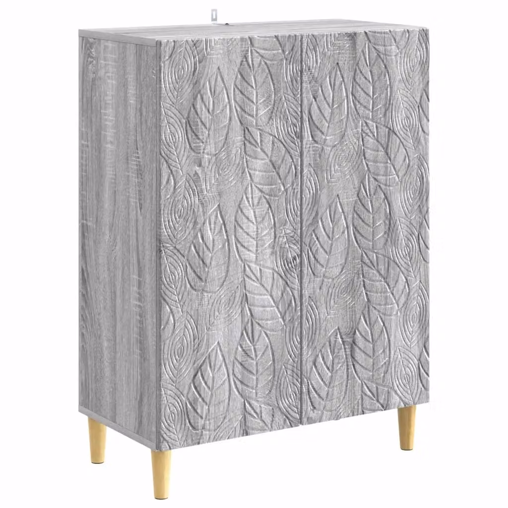 Credenza Sonoma moderna in legno ingegnerizzato grigio opaco L: 66 cm, P: 34,5 cm, H: 90 cm – 2