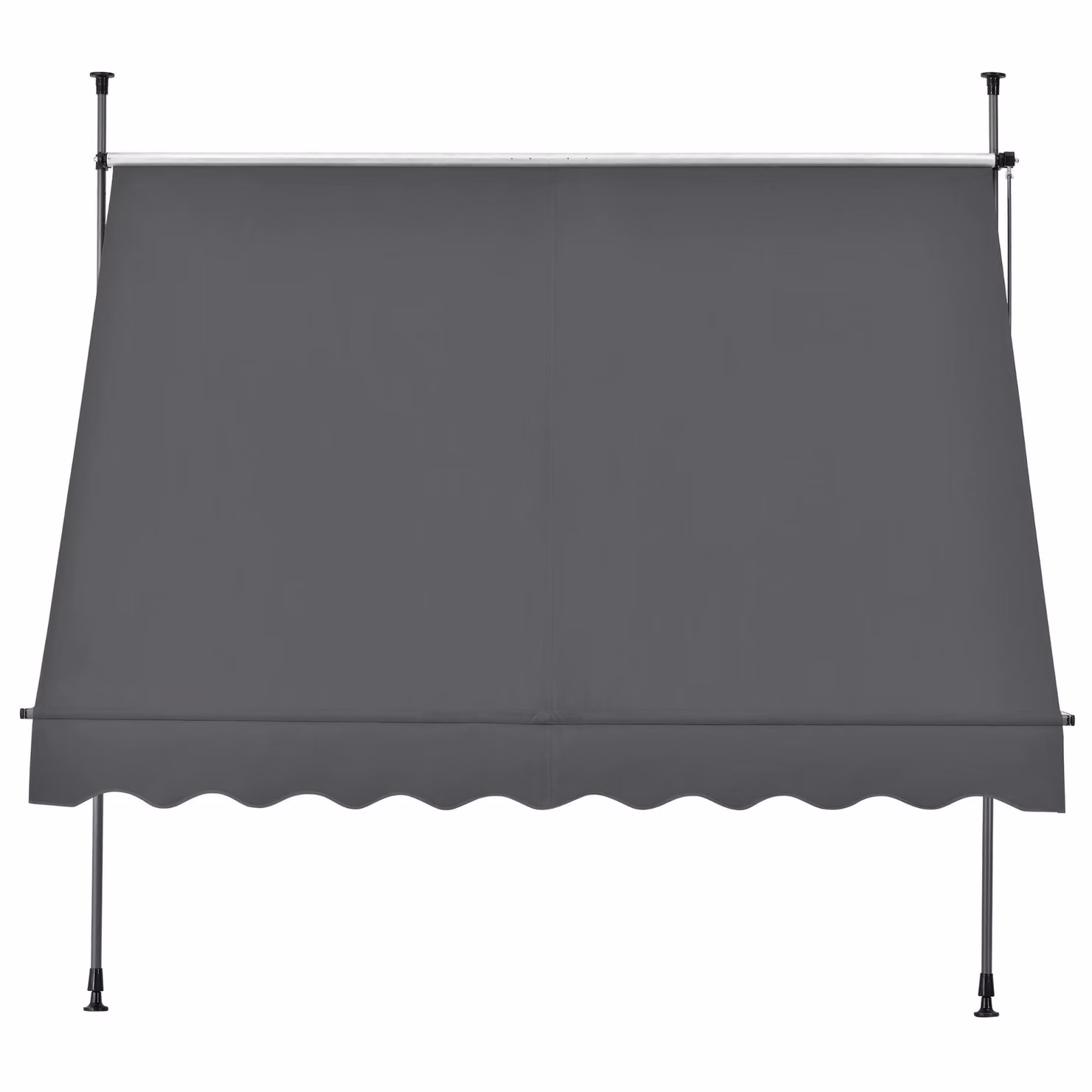 In And OutdoorMatch Ombrellone Russel - tenda da sole - regolabile - antracite e grigio - 250 x 118 x 205-300 cm