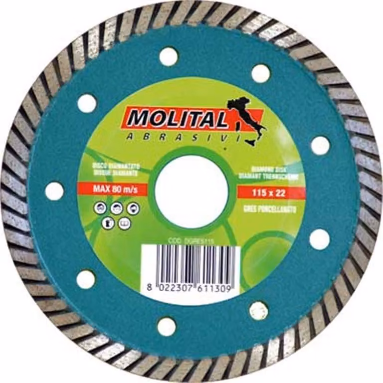 DISCO DIAMANTATO 'GRES' MOLITAL Ø 115 mm