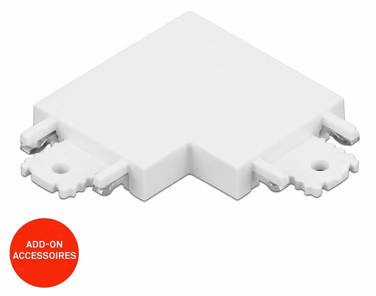 Sistema di binari Briloner Luxtrail, connettore angolare, accessori, bianco