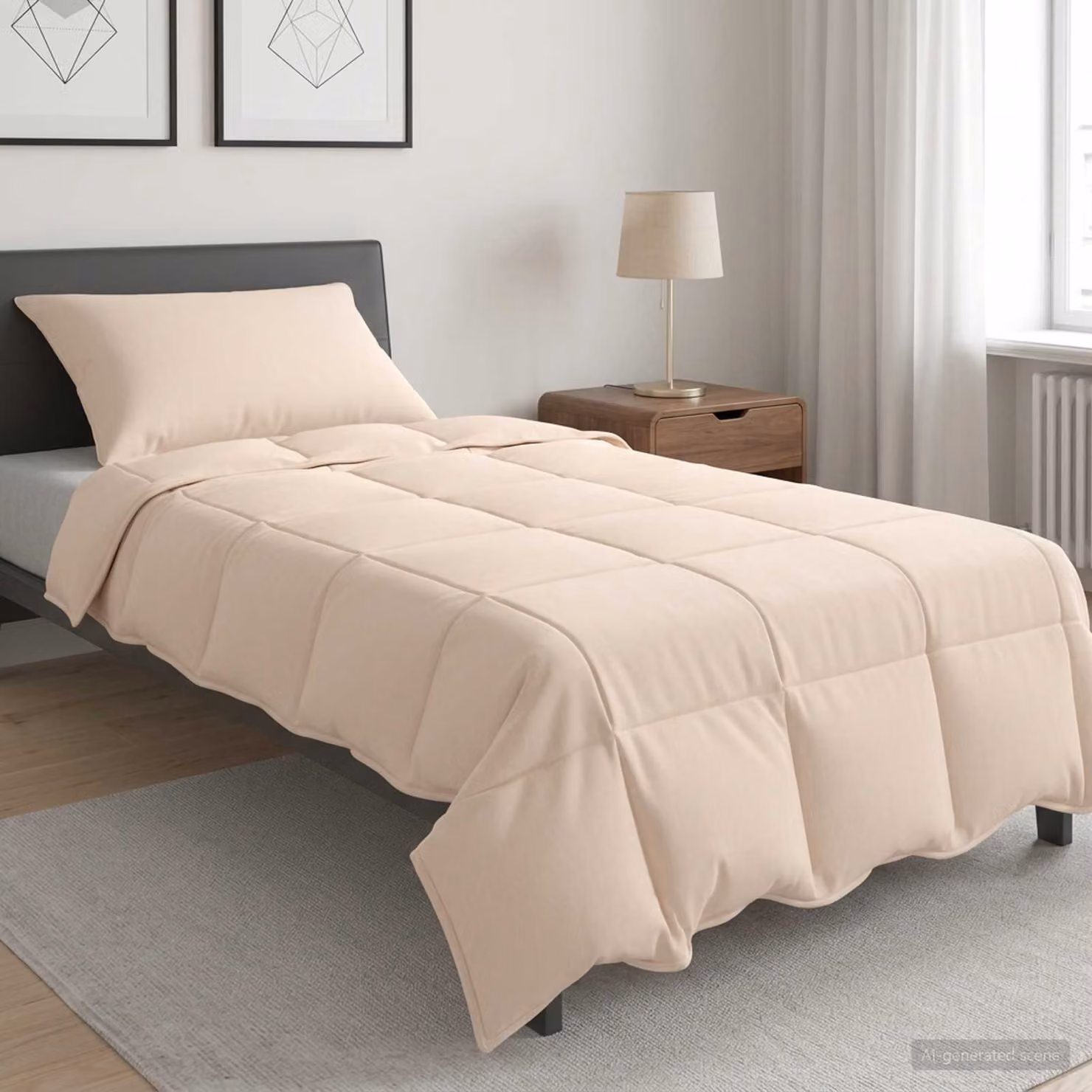 Set di 2 piumoni estivi vidaXL in kapok naturale beige per adulti