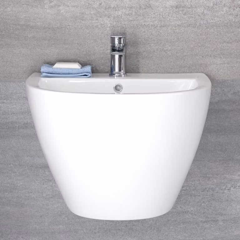 Lavabo Sospeso Tondo Bianco 410x530mm - Design Moderno - Ashbury