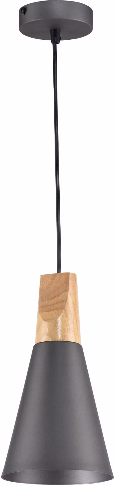 Lampada a sospensione Maytoni BICONES, grigio, legno, E27, dimmerabile, max. 60 W, IP20