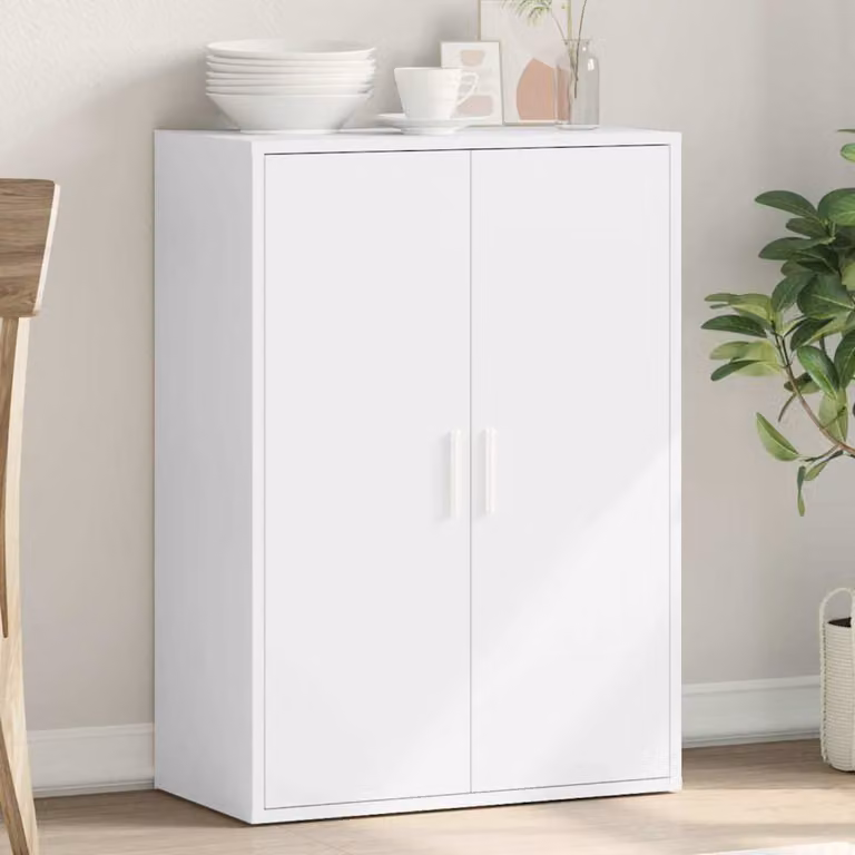 Credenza moderna vidaXL bianca in legno MDF da appendere alla parete L: 60 cm, P: 31 cm, H: 84 cm