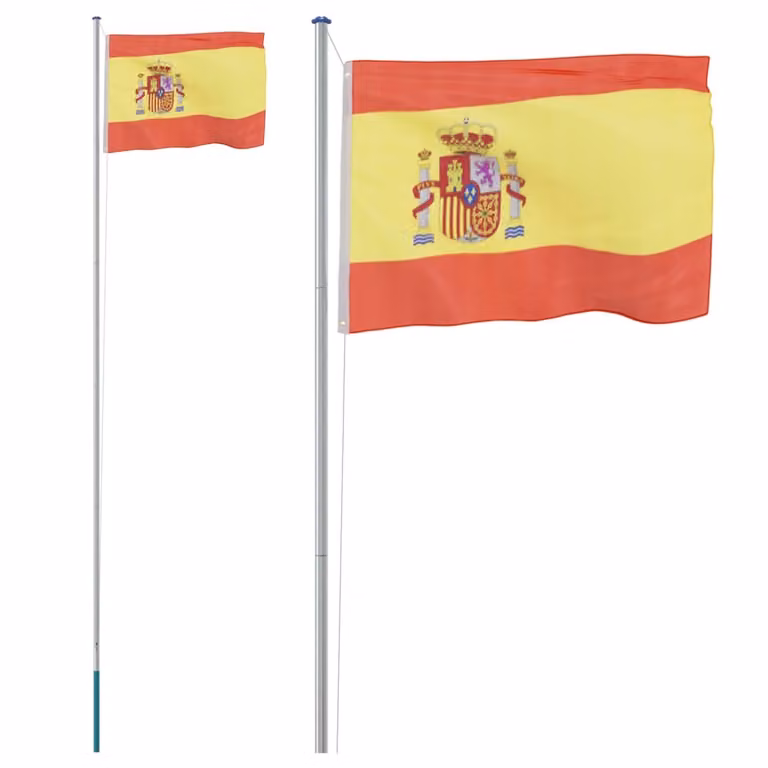 Asta e Bandiera Spagna 6,08 m Alluminio