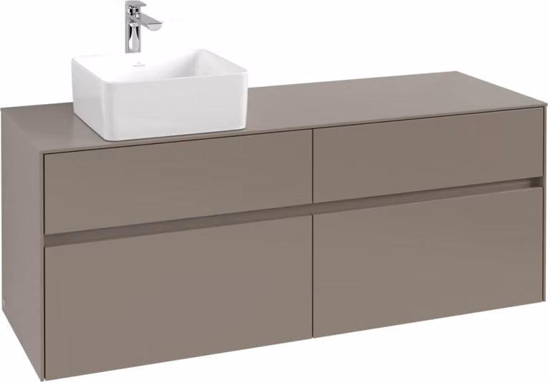 V&B Collaro mobile da toilette 140x54,8x50cm, WT l, LED 10W, blu Oa