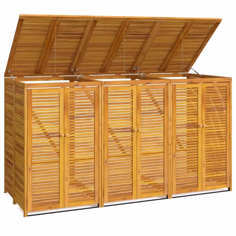 Copribidone Triplo 210x89x117 cm in Legno Massello di Acacia