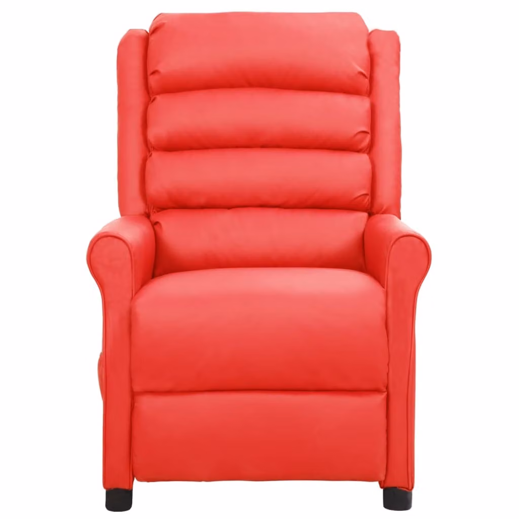 vidaXL Recliner in Pelle finta rossa