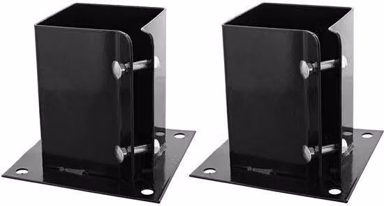 Staffa di supporto robusta - Bullone di fissaggio - Piedino di supporto - Acciaio inossidabile - Resistente alla corrosione - Adatta per colonne da 100 a 150 mm - Bullone di fondazione