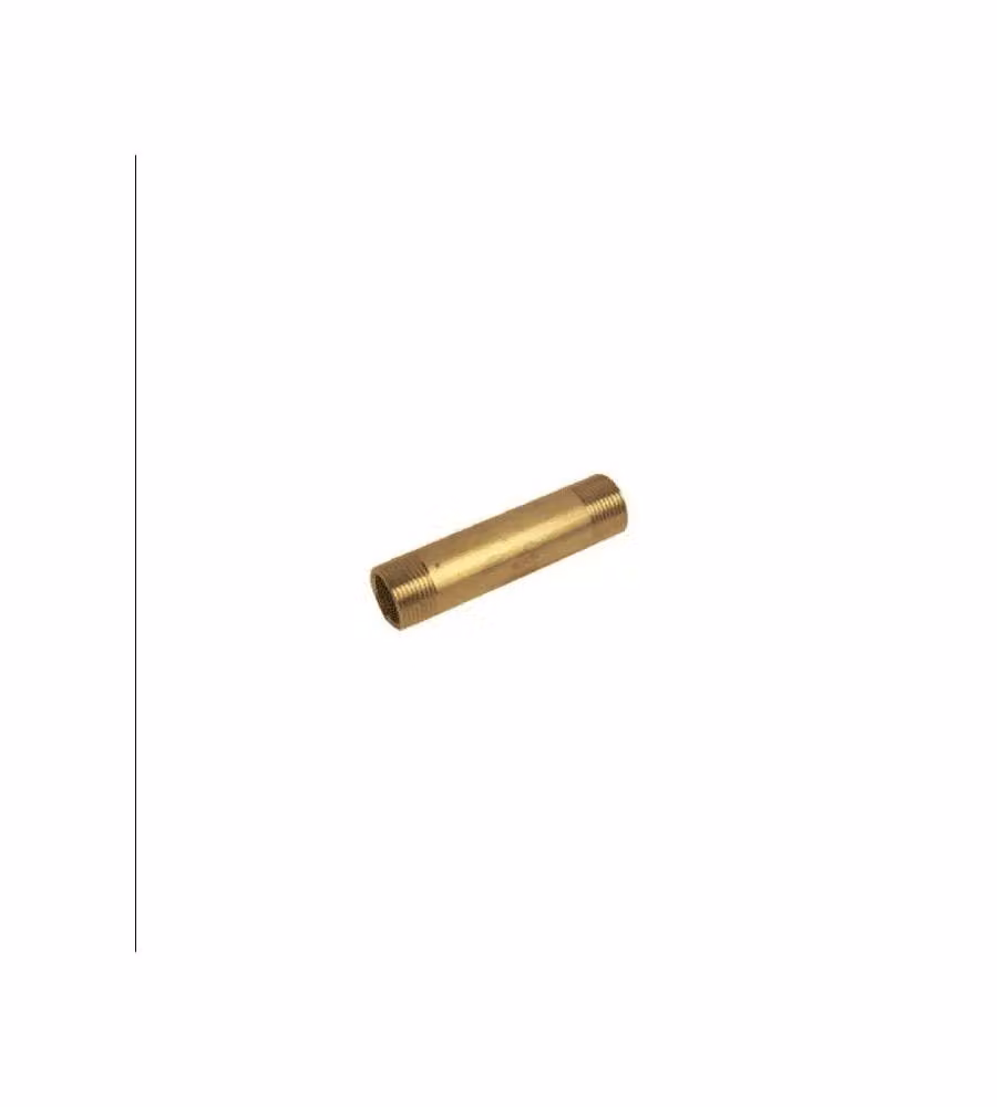 Idrobric Barilotto filettato ottone giallo 1/2" lunghezza 60 mm