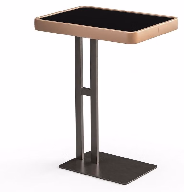 Tavolino ausiliario, stile moderno, nero, design minimalista, elegante