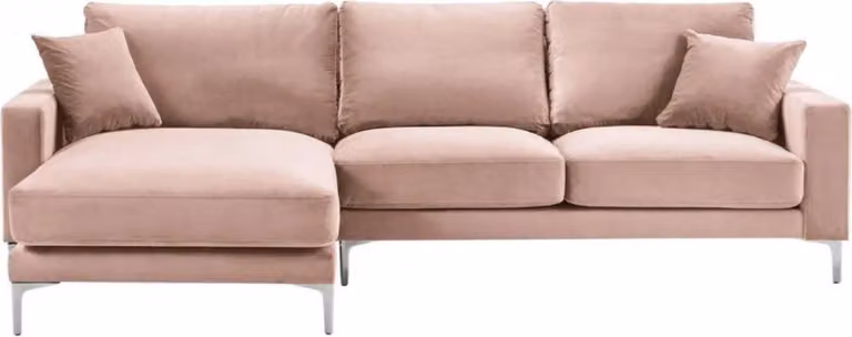 Textill Stoff Chesterfield Sofas Kreative Möbel Wohnzimmer Ecksofa Rosa XXL Big