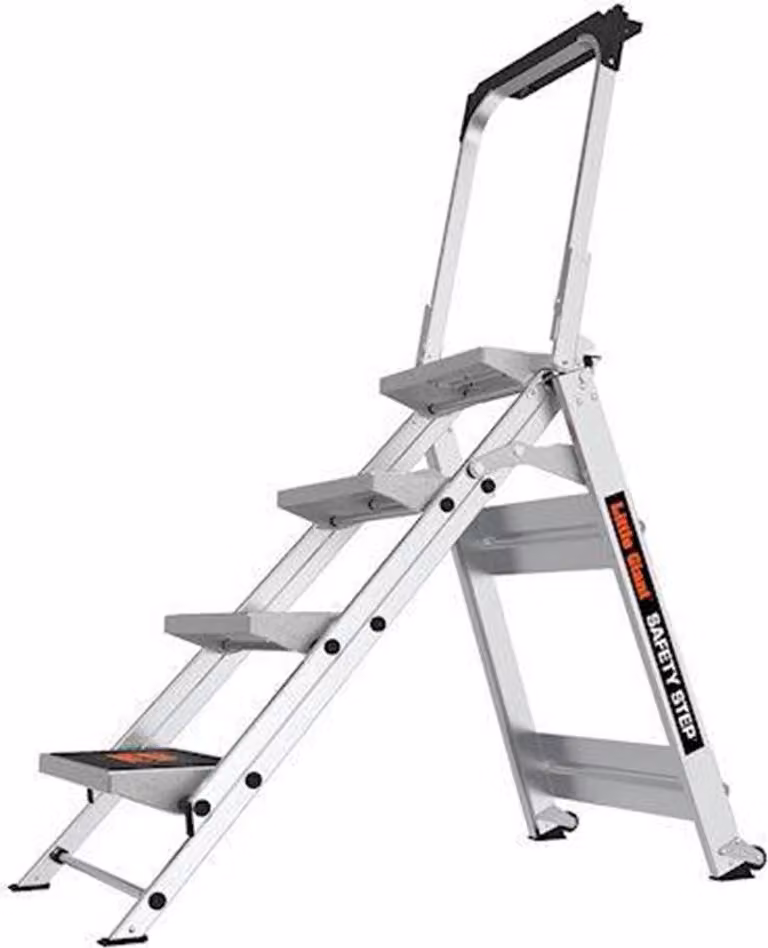 Scala pieghevole Little Giant Safety Step a 4 gradini con maniglione