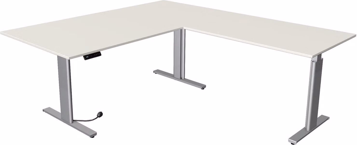 Kerkmann 2355 Kerkmann Move 3 höhenverstellbarer Schreibtisch weiß L-Form