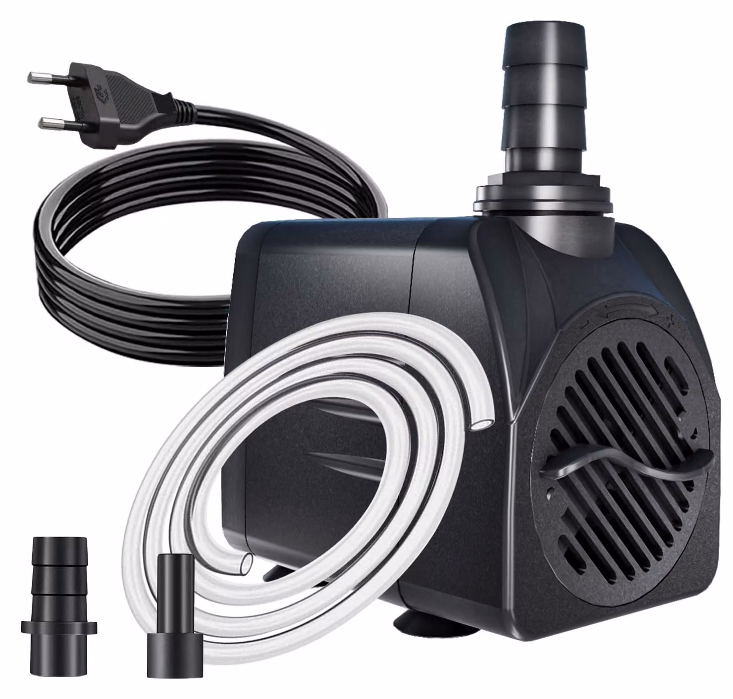 Pompa per fontana da 16W, portata di 800 litri all'ora, pompa per stagno ultrasilenziosa, con cavo da 1,8 metri