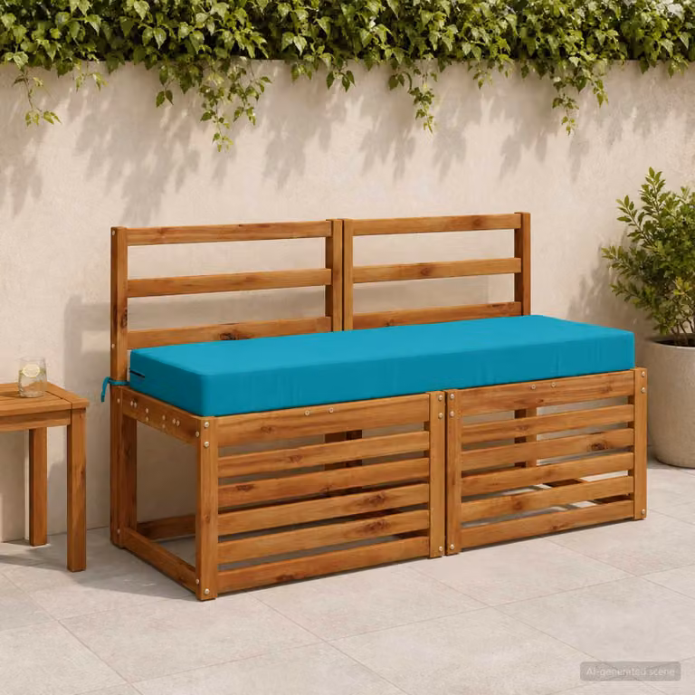 Cuscino per la seduta vidaXL SOEST in poliestere, colore turchese, con rivestimento lavabile e resistente ai raggi UV